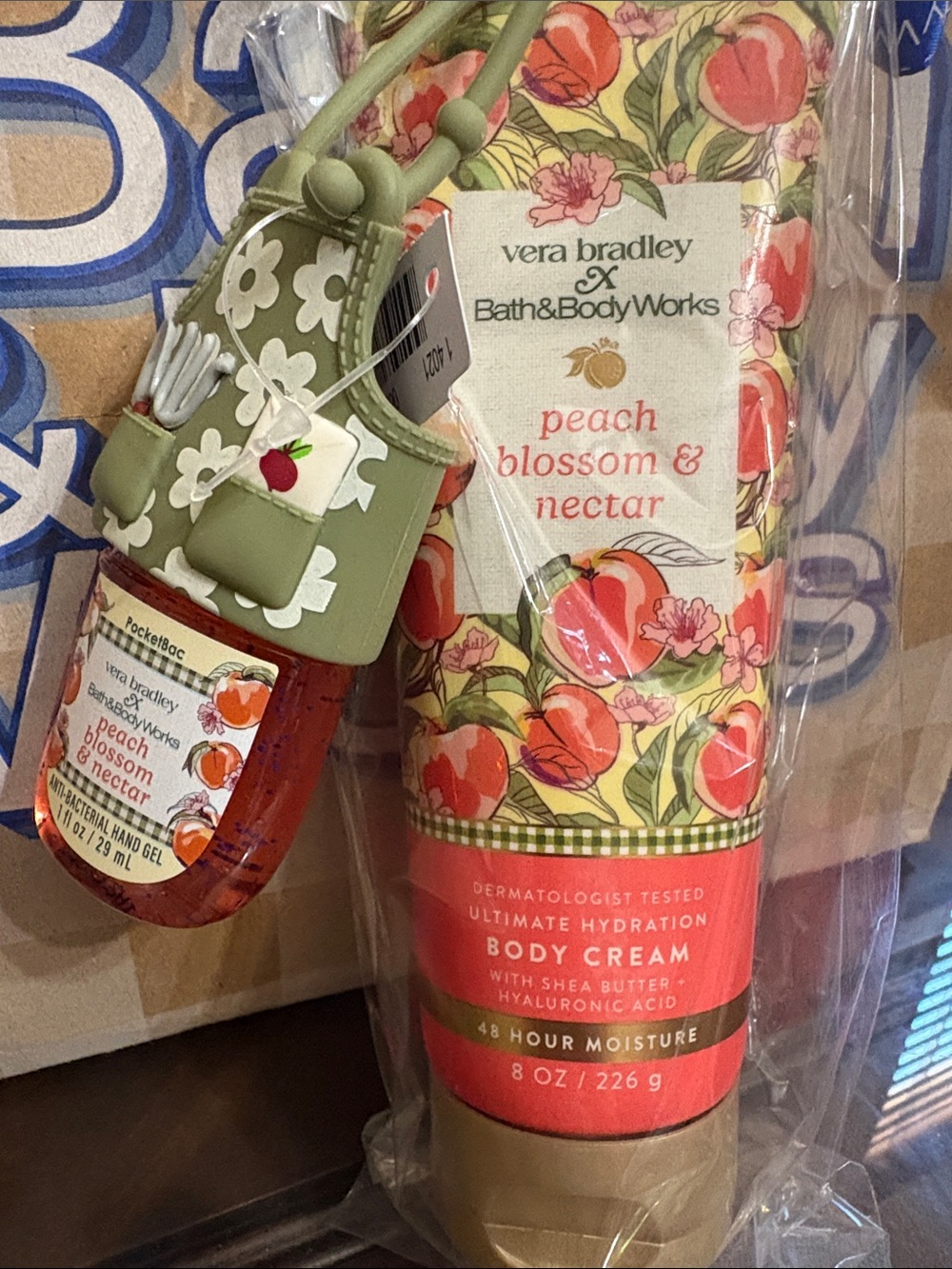 Vera Bradley X Bath & Body Works Peach Blossom & Nectar Body Cream Set 🍑
